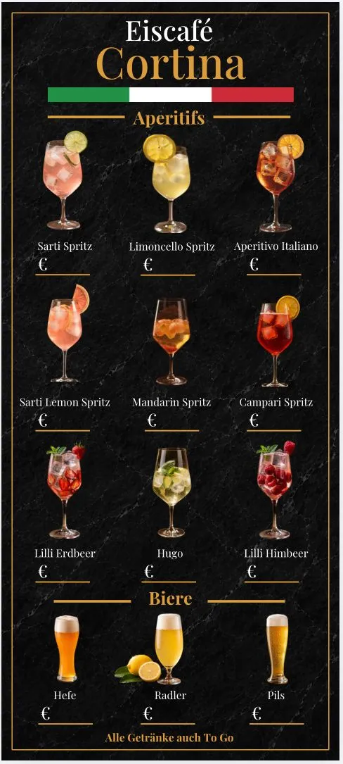 Cortina Tafel · Aperitifs
